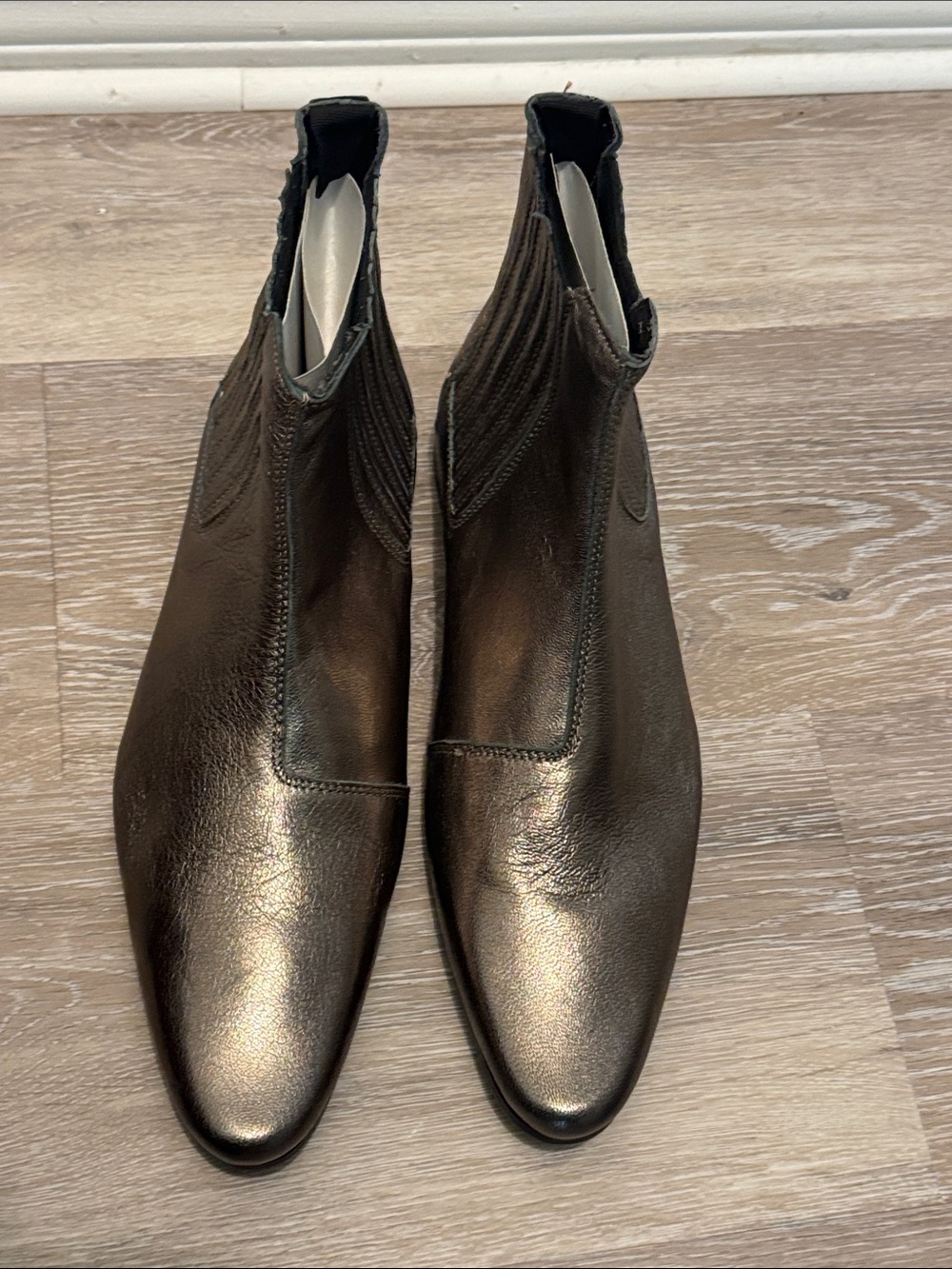 ASOS Metallic Bronze Chelsea Boots